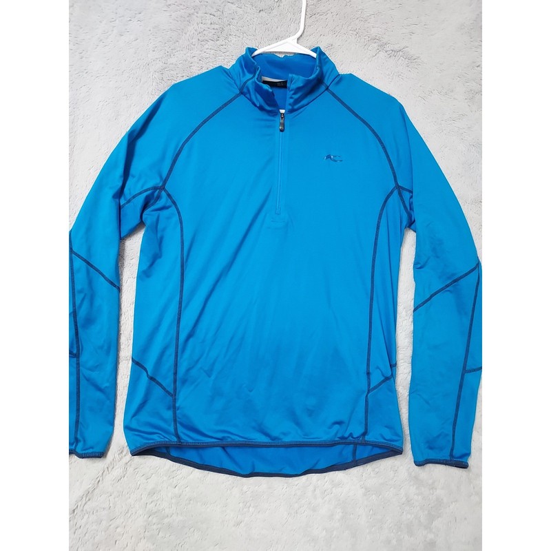 Kjus Pullover Mens EU 52 Activewear Blue Cell Block Halfzip Performance Jersey gallery