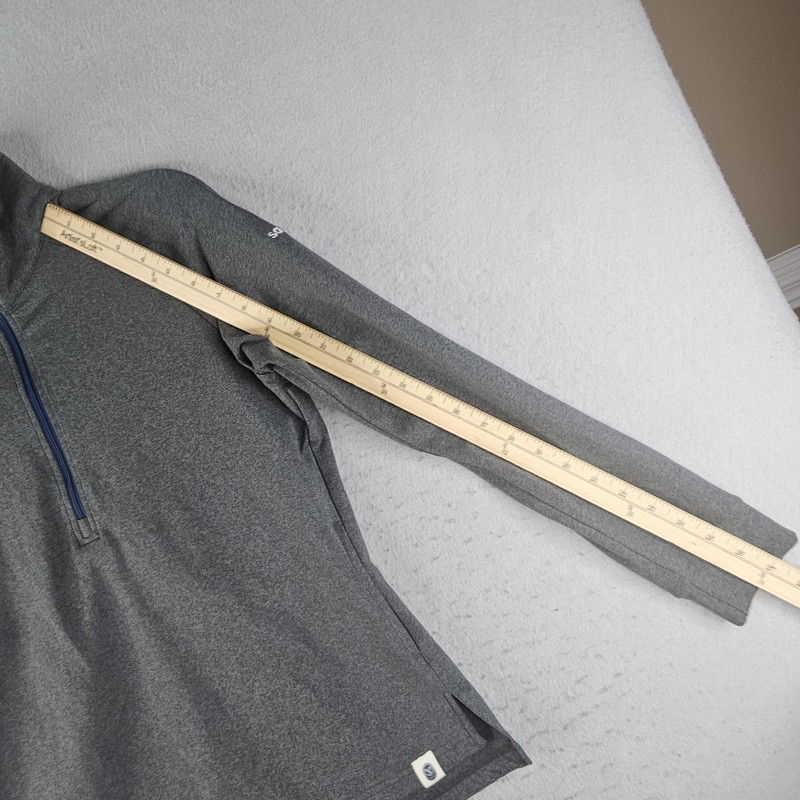 Marine Layer Samsara Pullover Mens XL Gray 1/4 Zip Long Sleeve Training Stretch gallery