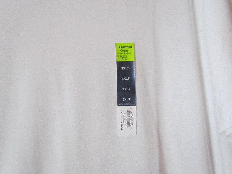 Tek Gear Essential Gear Men’s Athletic T Shirt White Big Tall 3XLT Short Sleeve gallery