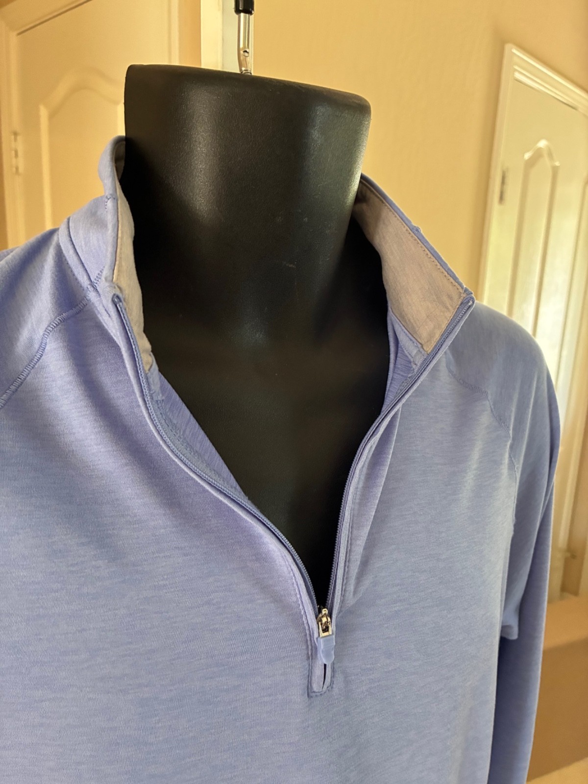 johnnie-O Freeborne Performance 1/4 Zip Pullover JMKO3620 Light Blue Stretch S gallery