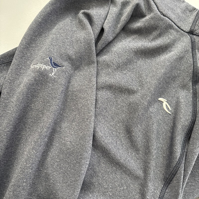 KJUS Pullover Men Medium Keano Half Zip Sweatshirt UPF 50 Golf Sandpiper Gray gallery