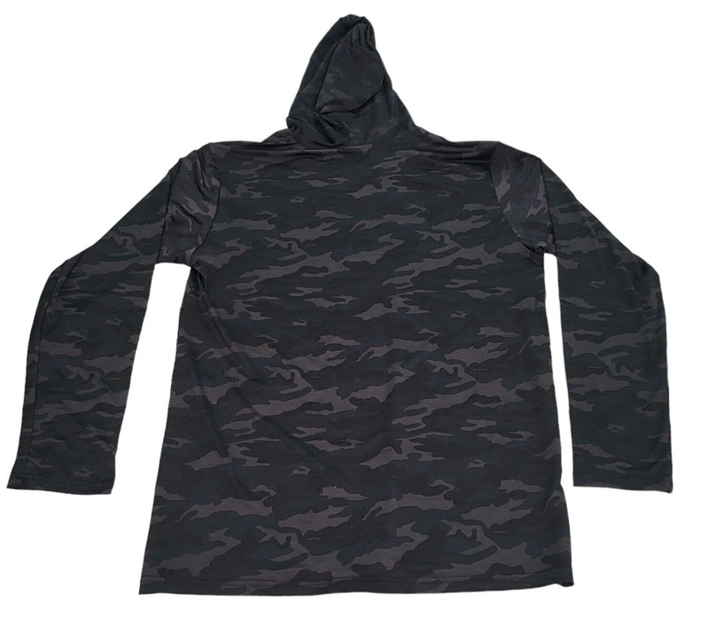 Real Essentials Hoodie Mens Size Medium Lightweight Performance Camo Dark Gray gallery