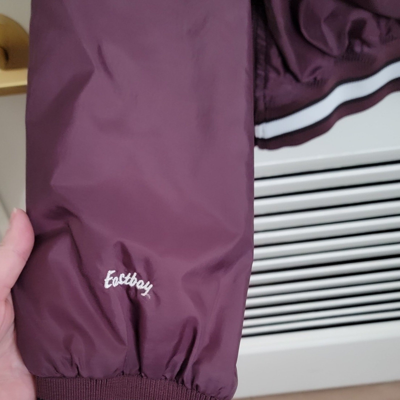 Vintage Eastbay Burgundy Pullover with side zip Medium gallery