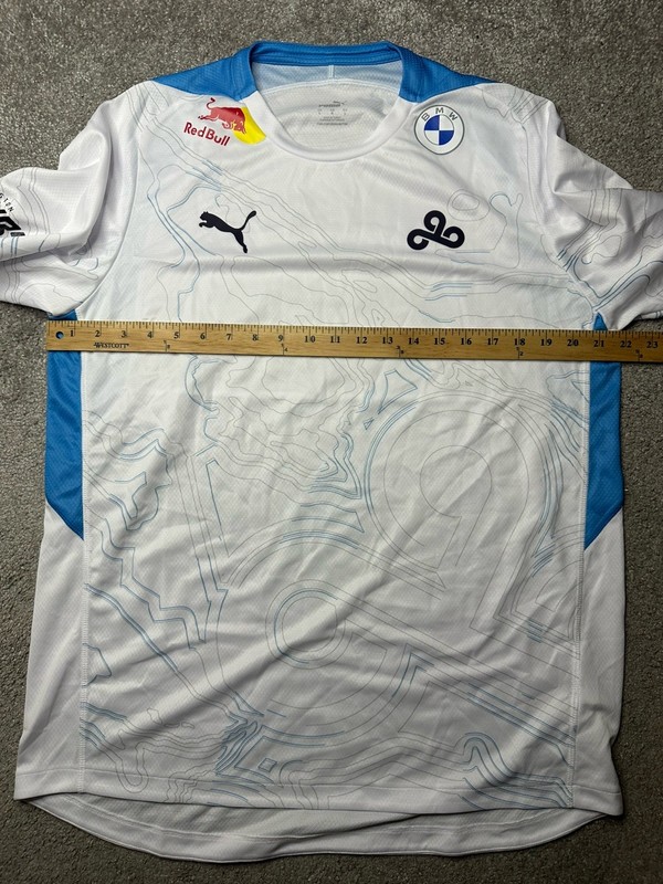 PUMA Cloud9 X E7 Gameday Esports Jersey Mens Size L White Blue WINSOME Gaming gallery