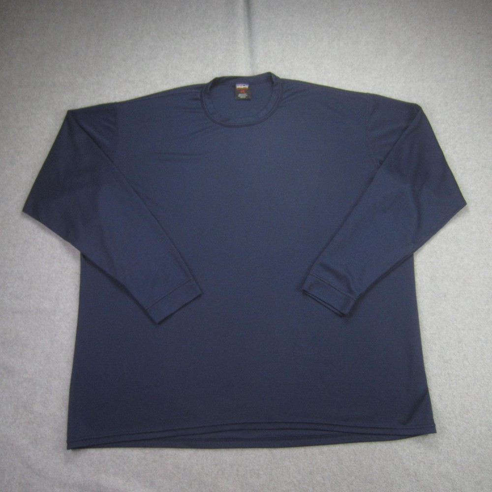 Vintage Patagonia Capilene Shirt Mens XXL Blue Long Sleeve Base Layer USA 90's