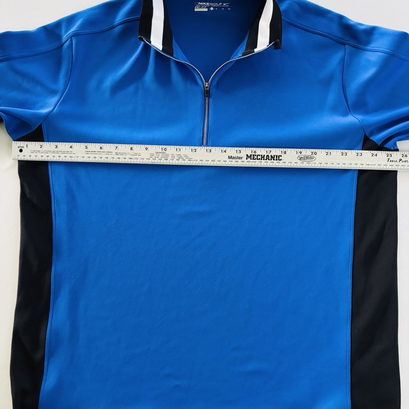 Nike Golf Dri-FIT XL Quarter Zip Pullover Blue Black 578673-491 Mens gallery