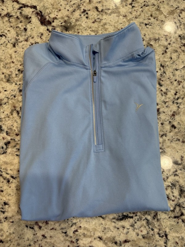 Old Navy Active Go-Dry Women’s Blue 1/4 Zip Pullover Mock Neck L/G gallery