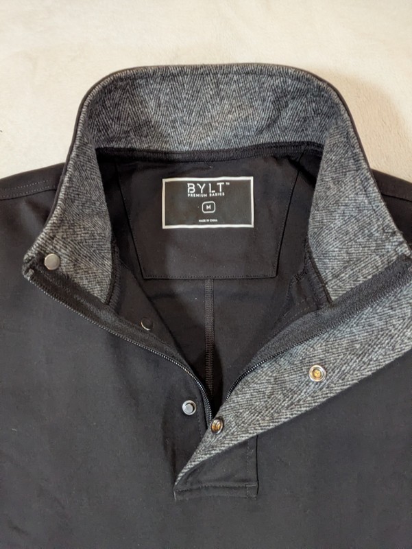BYLT Jacket Mens Medium Gray Black Fairway Drop Cut Pullover Outdoor Hiking A2* gallery