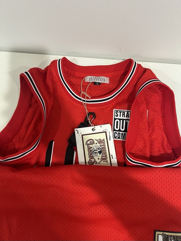 Authentic Classics N.W.A Eazy-E #3 Red Mesh Polyester Jersey Men’s L gallery