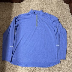 Men’s Nike Running Dri-FIT Element Half Zip Pullover Blue Neon 504606-490 Sz XL
