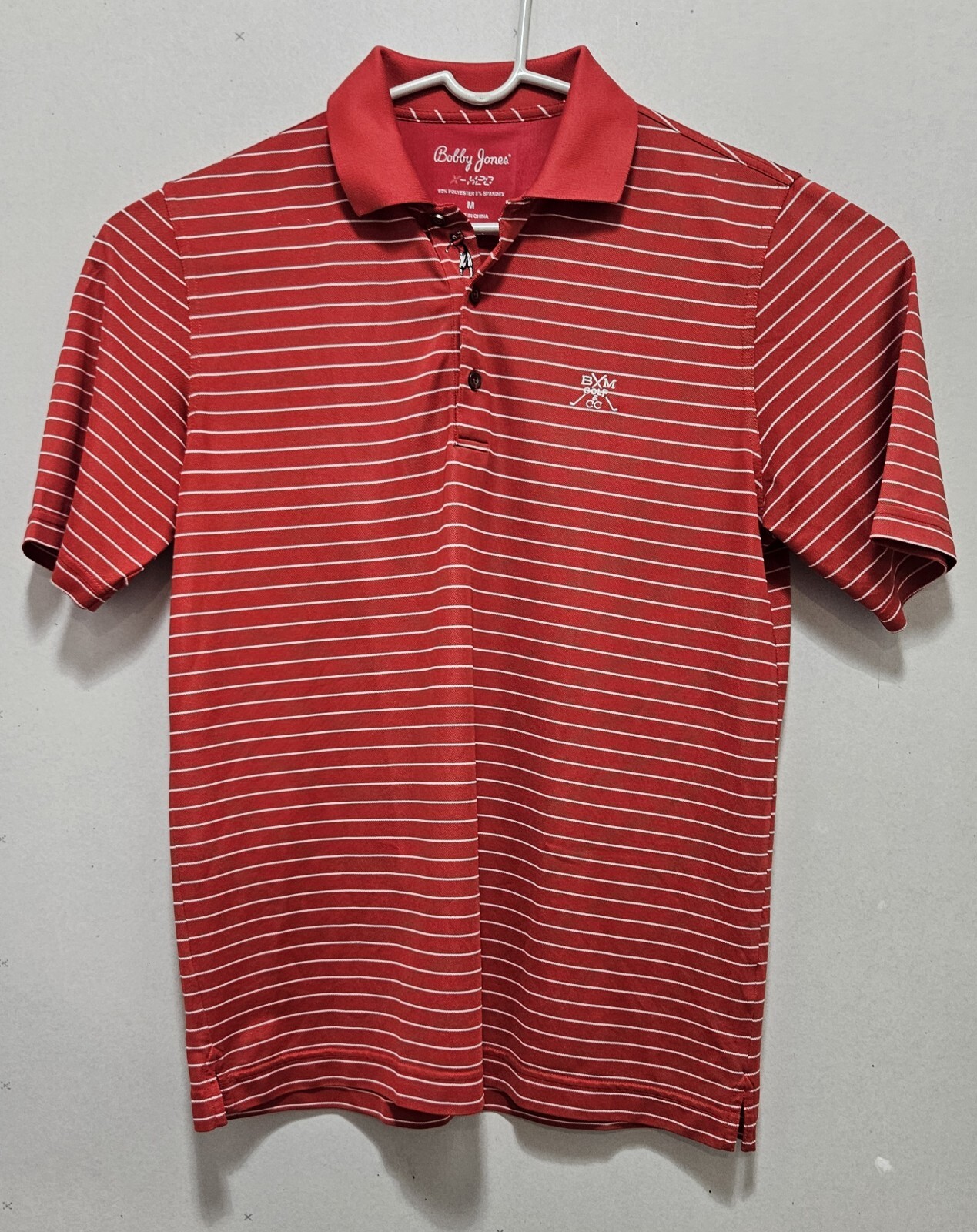 Bobby Jones Mens Medium Golf Shirt BM CC Logo X-H20 Performance gallery