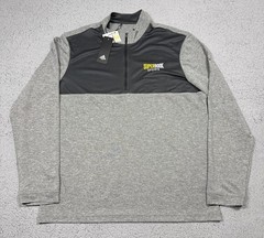 NWT Adidas Pullover Mens L Gray 1/4 Zip Long Sleeve SuperBook Sports Athletic