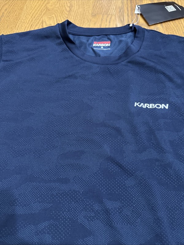New Men’s Karbon Workout Athletic Size Medium m Navy Blue T Shirt Top NWT Weight gallery