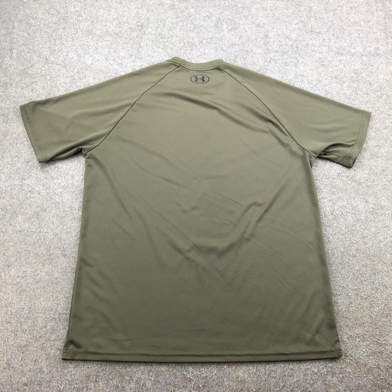 Under Armour Shirt Mens Large Green Loose Fit Short Sleeve Athletic Training Top gallery