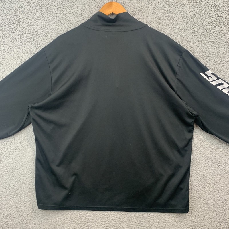 Snap On Pullover Mens XL Black 1/4 Zip Knit Casual Gym Workout Work * gallery