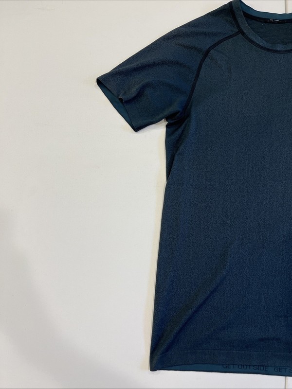 Lululemon Mens T Shirt Vent Tech Active Wear Get Dirty Green Teal Size S gallery