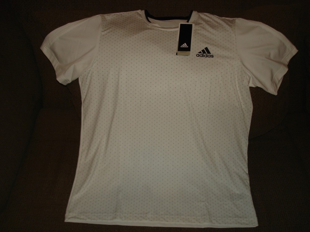 NWT Adidas Fall Advantage Trend ClimaLite Tennis Tee Crew Shirt CD3038 Medium