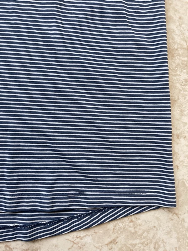 Lululemon 5 Year Basic Tee Men’s Short Sleeve Blue Large Stripe Barry's T-Shirt gallery