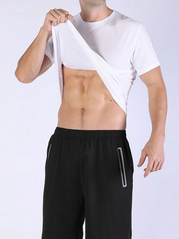Men Sports T Shirt Gym Fitness Running Top Tee Workout Casual Jogger Run Gift gallery