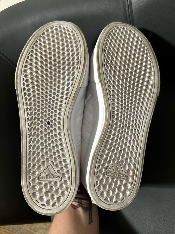 Adidas Nizza Chunky Platform White Canvas Sneakers Size 8.5 gallery