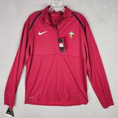 Nike Pullover Mens L Red Cleveland Cavaliers Dri-FIT Half Zip 941362-677 NBA