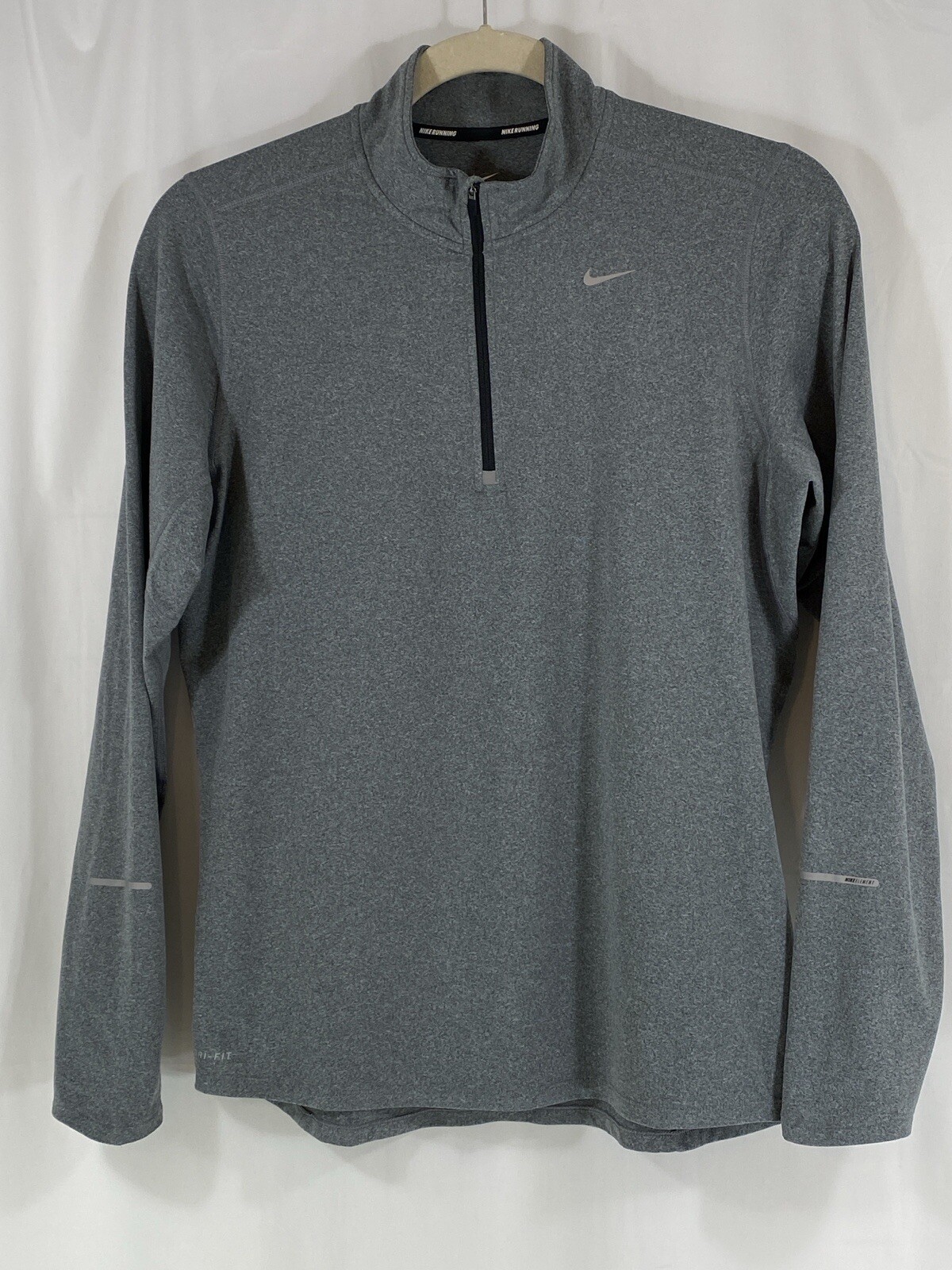 Nike Running Dri Fit Quarter Zip Element Performance Shirt Flint Mens M 504606 gallery