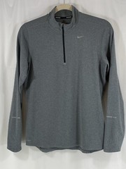 Nike Running Dri Fit Quarter Zip Element Performance Shirt Flint Mens M 504606