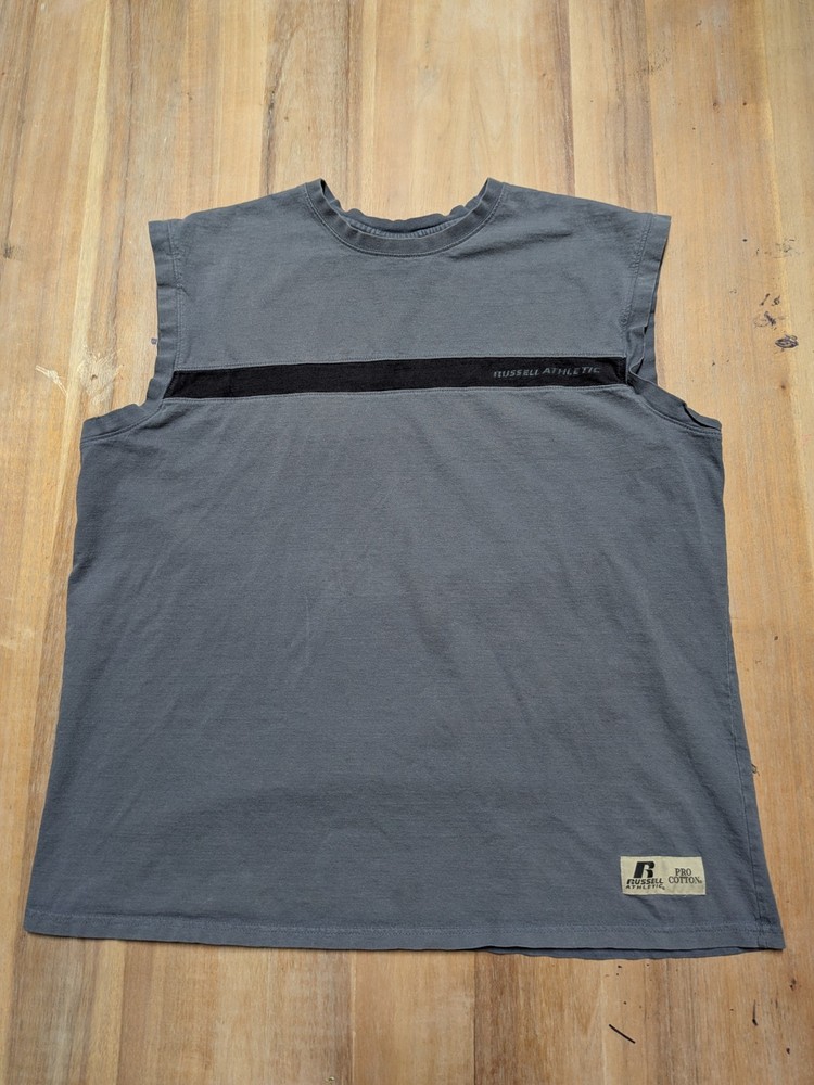 Vintage Russell Athletic Tank Shirt Mens Large 90s Made In USA Pro Cotton Grunge