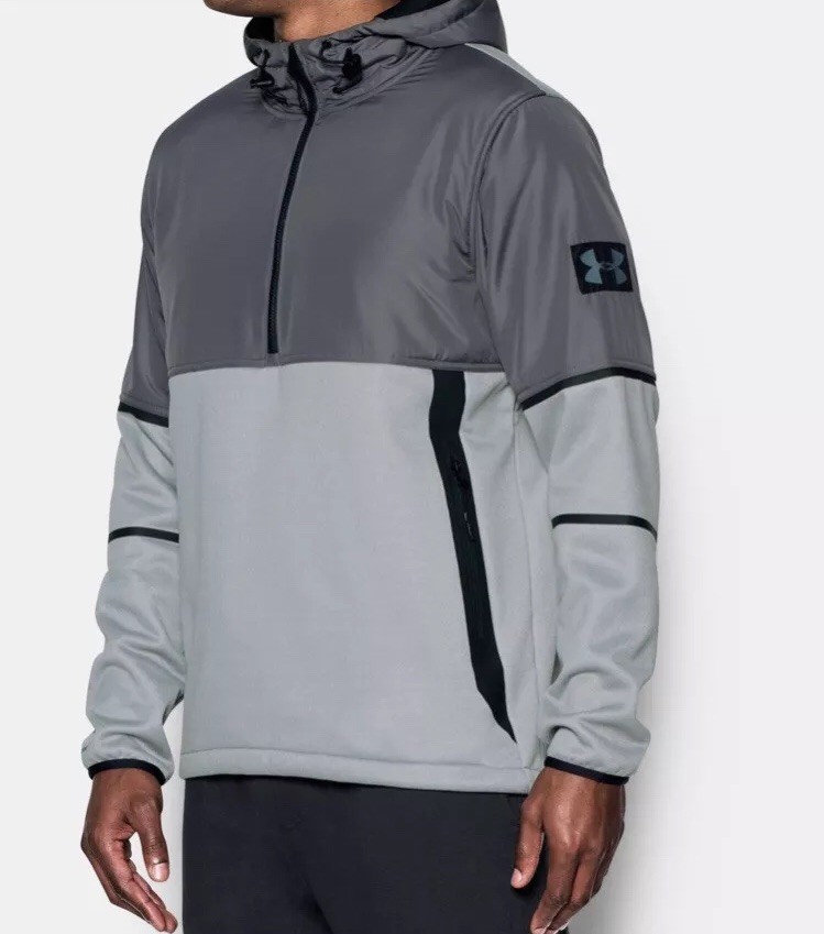 Under Armour Pursuit Anorak Men’s Jacket Pullover Sz L Gray/Graphite 1294906 025 gallery