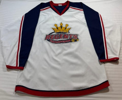 Ak Regents Transcona White Navy Red Hockey Jersey Number 35 Goalie Cut Men’S Xl