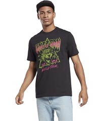 Reebok Mens Cheetah World Tour 1984 Graphic T-Shirt, Black, Medium