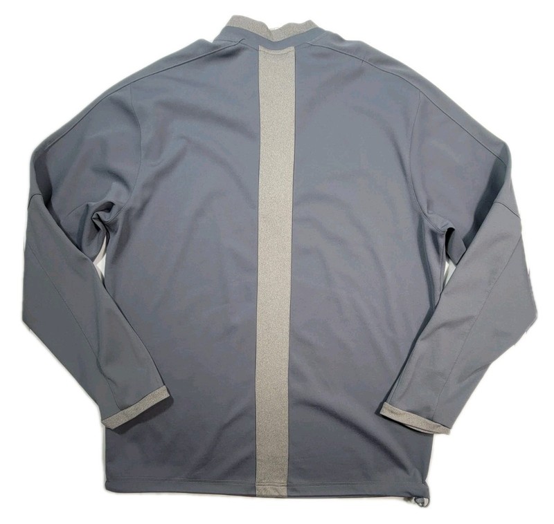 Adidas Baseball 1/4 Zip Pullover Mens Medium Gray Performance Training Top gallery