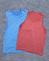 2 Lululemon Tank Top Shirt Mens Large Blue Training Metal Vent Tech Gym Muscle