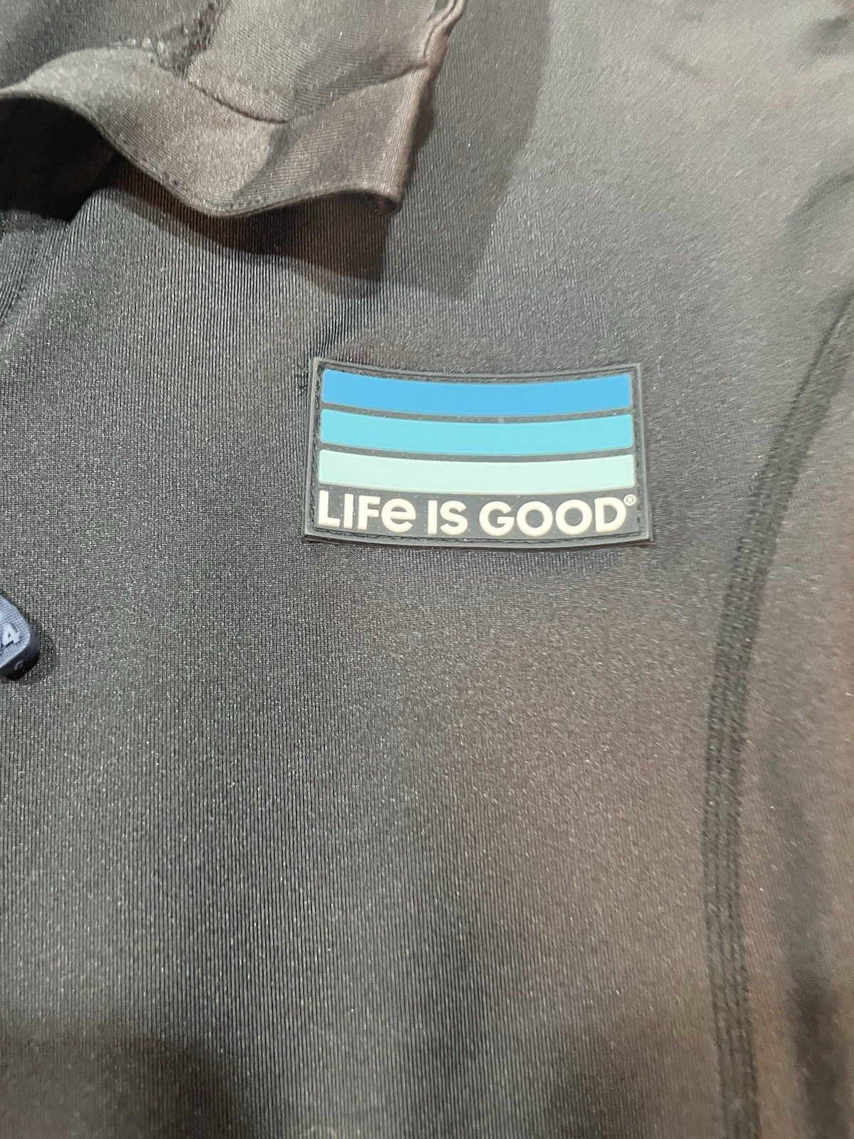 Life is Good Men Active Quarter Zip Pullover LIG Stripes Black XXL gallery