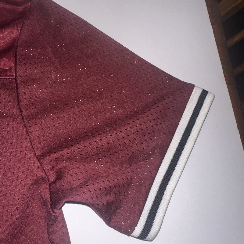 Primitive Skateboarding Draft Soccer Jersey Mens M Maroon Red Mesh V-Neck Tee gallery