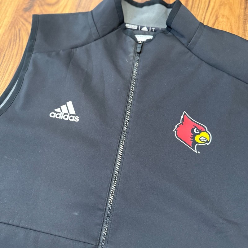 Adidas Louisville Cardinals Full-Zip Softshell Sleeveless Vest Mens L gallery