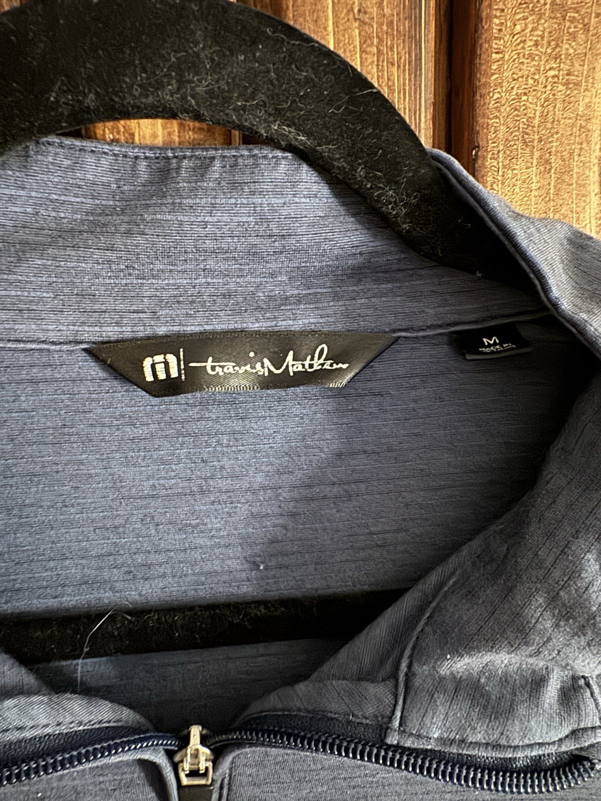 Travis Mathew Quarter Zip Pullover, Men’s Medium, Navy/slate Blue gallery