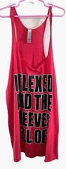 Next Level I Flexed and the Sleeves Fell Off Men’s Red Tank Top Size Large