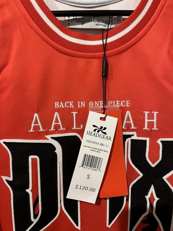 Headgear Classics Aaliyah x DMX Basketball Jersey Red Men’s Size Small NWT gallery
