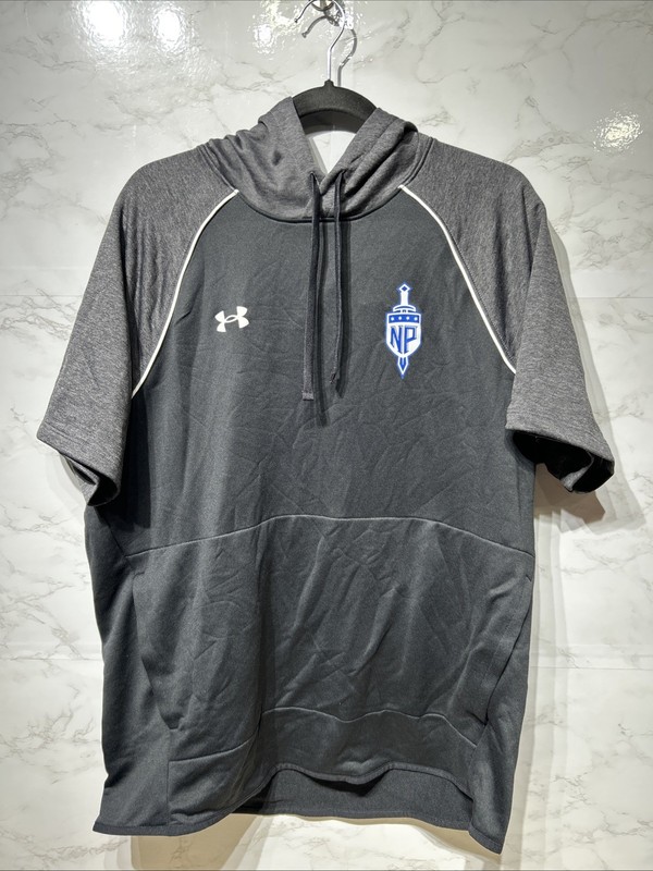 Under Armour Command Short Sleeve Men Black Hoodie 1360690-001 Sz Large New gallery