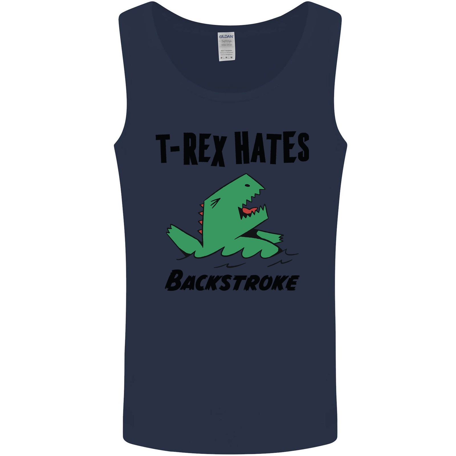 T-Rex Hates Backstroke Funny Swimming Swim Mens Vest Tank Top gallery
