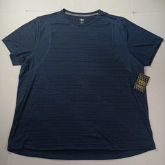 Athletic Works Jacquard Tee Men’s T-Shirt Size 2XL XXL Blue Cove Breathable