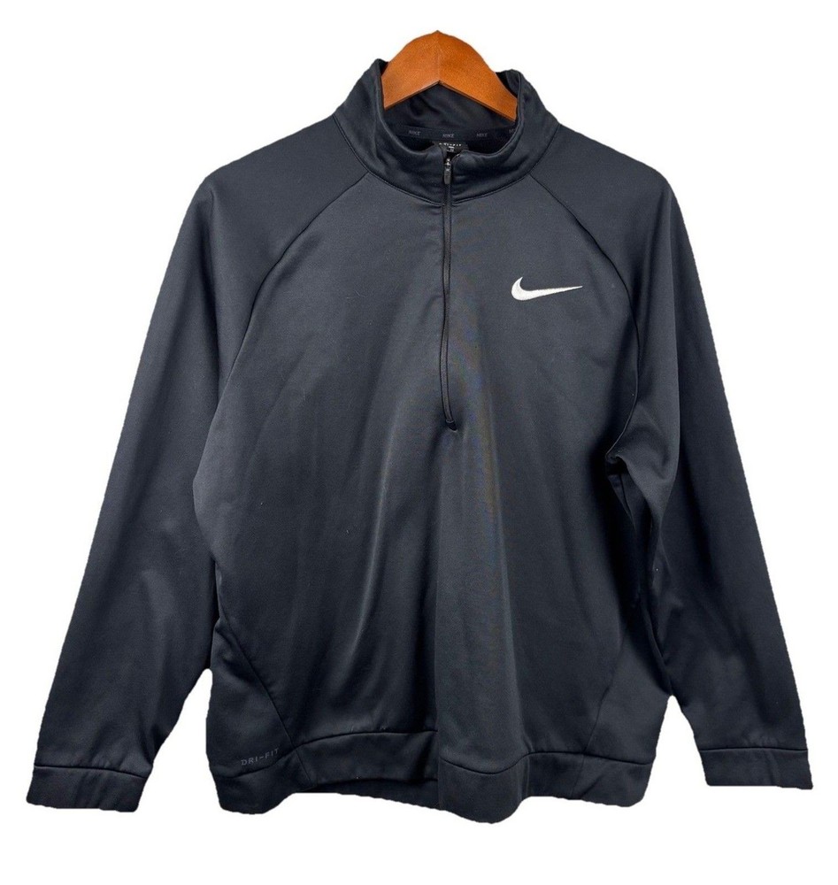 Nike Men’s Dri-Fit Stretch 1/2 Zip Half Zip Pullover Sweatshirt Black Size XL