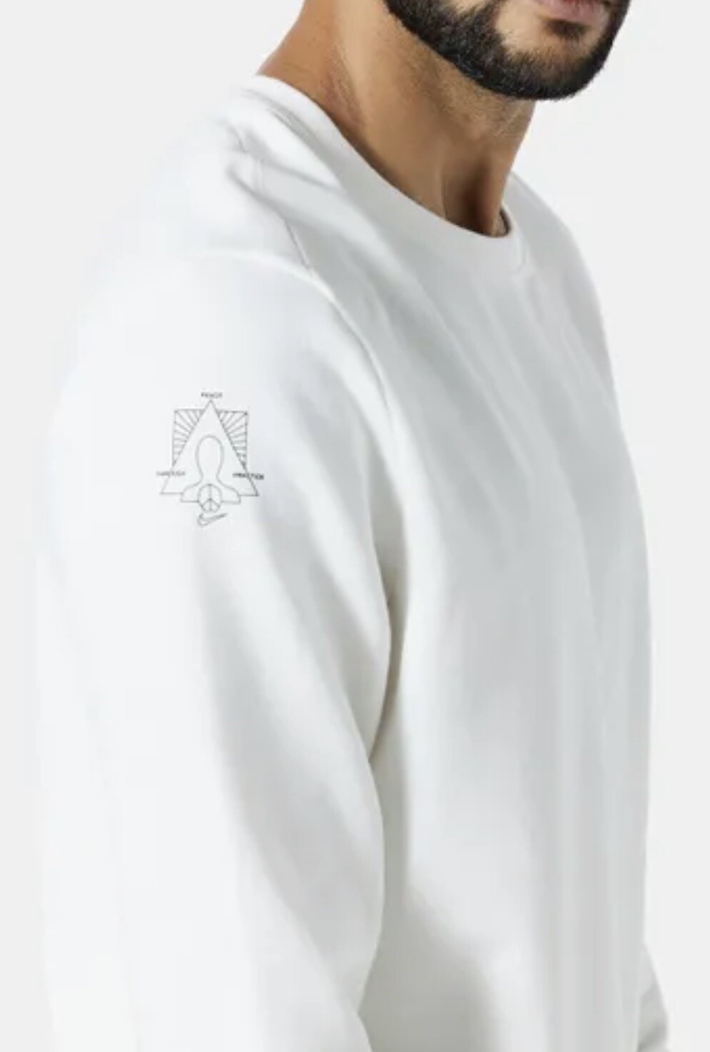 Nike Yoga Men's Therma-FIT Graphic Long Sleeve XXL Crewneck DM6556-133 White gallery