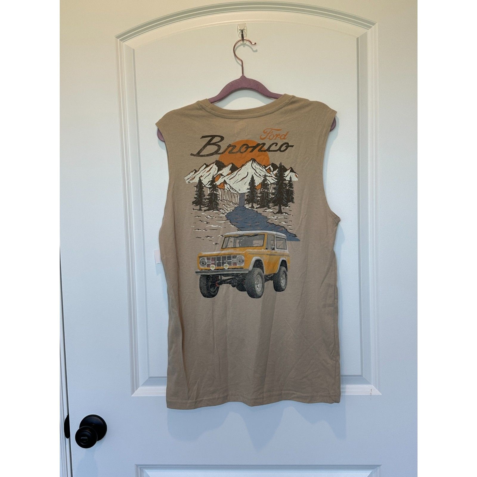 NWT Ford Bronco Tan Muscle Tank Tan Size Small gallery