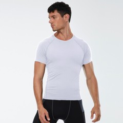 Men Sports Fitness T-Shirt Running Quick Dry Training Summer Athletic Gym Tops