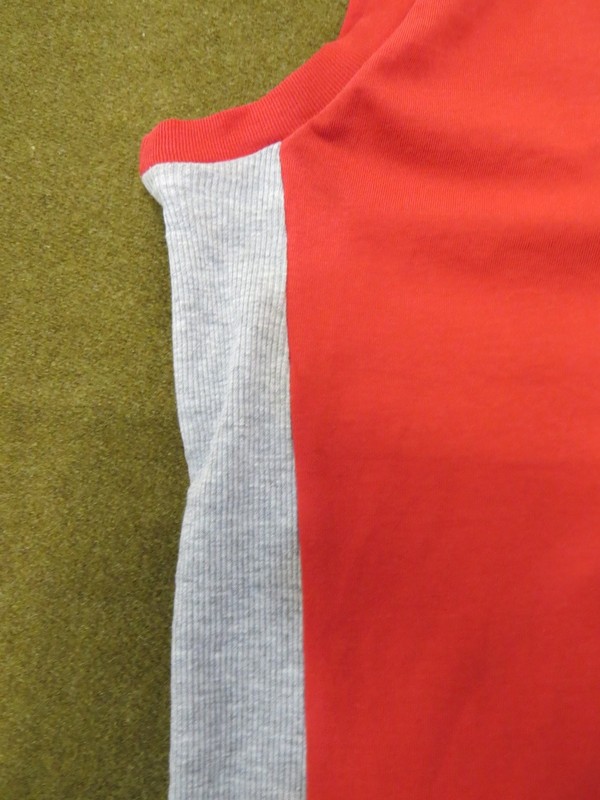 PRESTIGE Men's Activewear Tank Top Red Grey XL 100% Cotton Ribbed Panels gallery