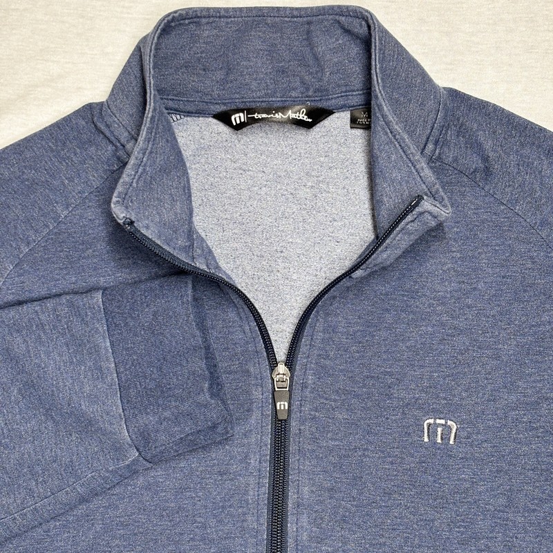 Travis Mathew 1/4 Zip Pullover Size Medium Blue Performance gallery