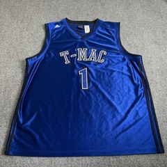 Vintage Adidas Tracy McGrady T-Mac #1 Orlando Magic Jersey Blue Dazzle Size 3XL