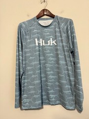 🎣 HUK Pursuit Performance Shirt Mens Medium Fish